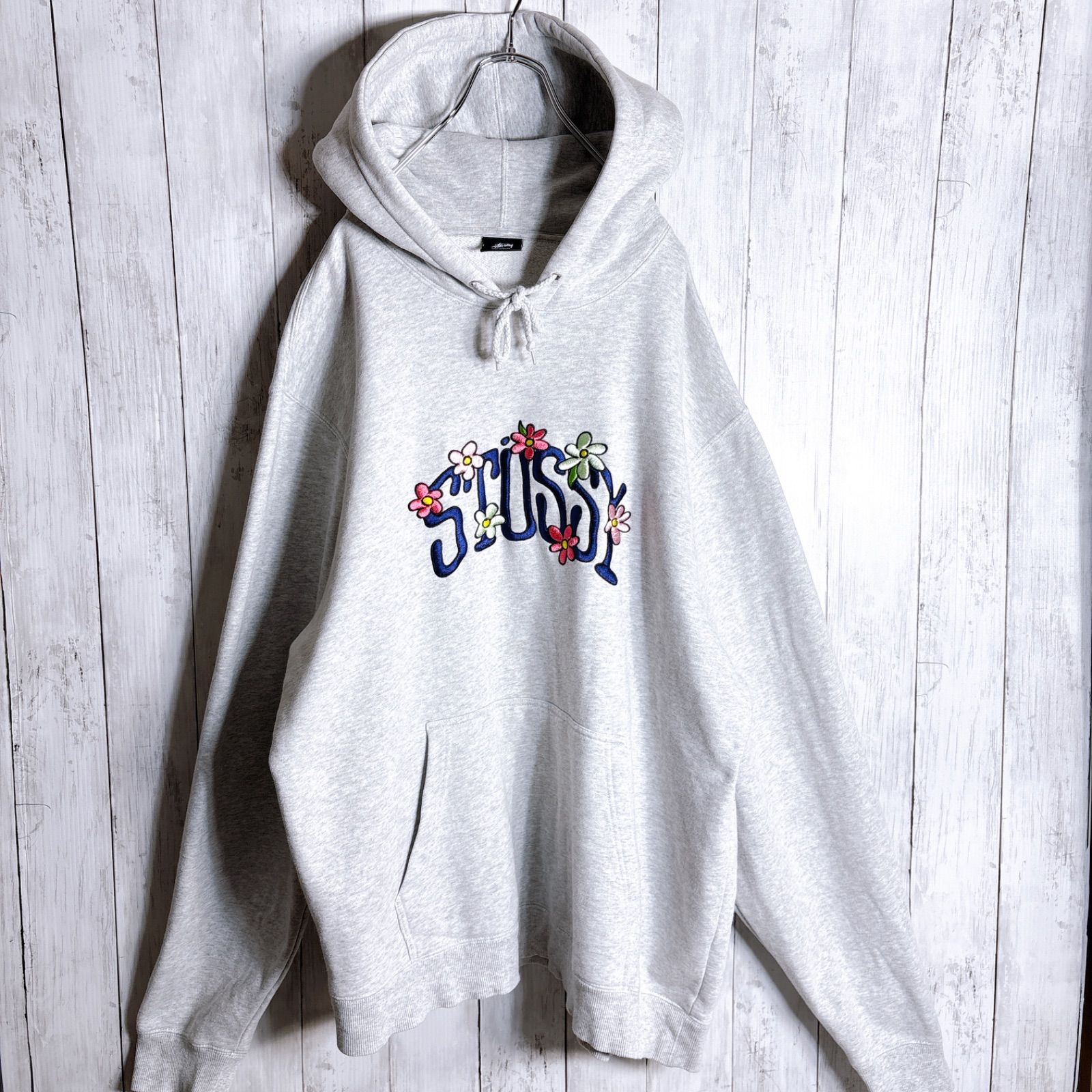 メンズ 【国内正規品】STUSSY ステューシー フローラル アーチ グレー 