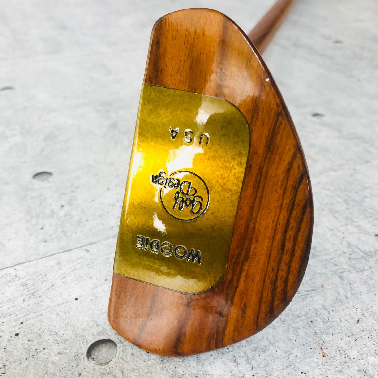 WOODIE /USA ビンテージ 木製パター 単品 Golf Design ゴルフデザイン WOODIE USA ウッディ Pau Ferro Ironwood