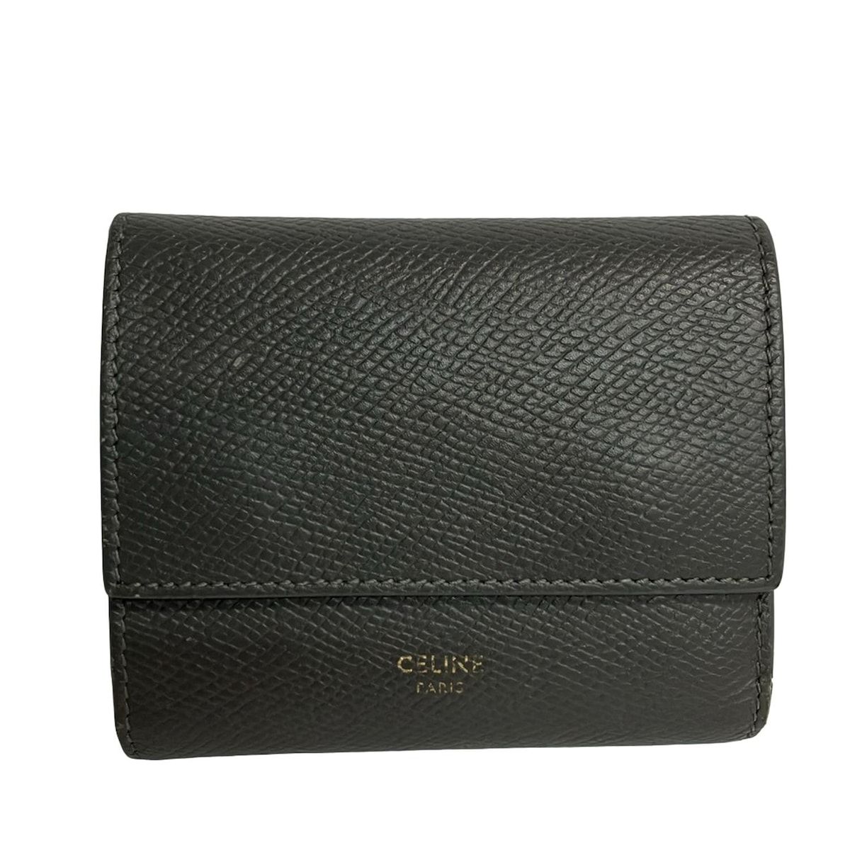 CELINE(セリーヌ) 3つ折り財布 - ダークグレー レザー 【公式通販】 CELINE(セリーヌ) 3つ折り財布 - ダークグレー レザー 【公式通販】