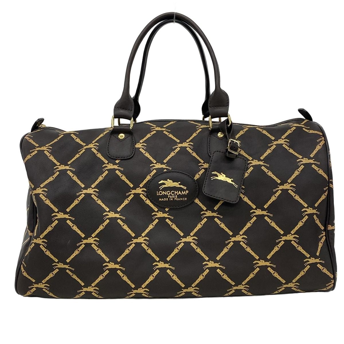 LONGCHAMP(ロンシャン) ボストンバッグ - ダークブラウン レザー 