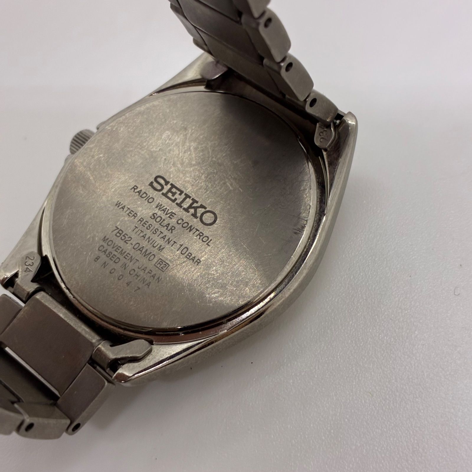 稼動品】SEIKOセイコー 電波ソーラー式腕時計 チタン7B52-0AM0 - メルカリ