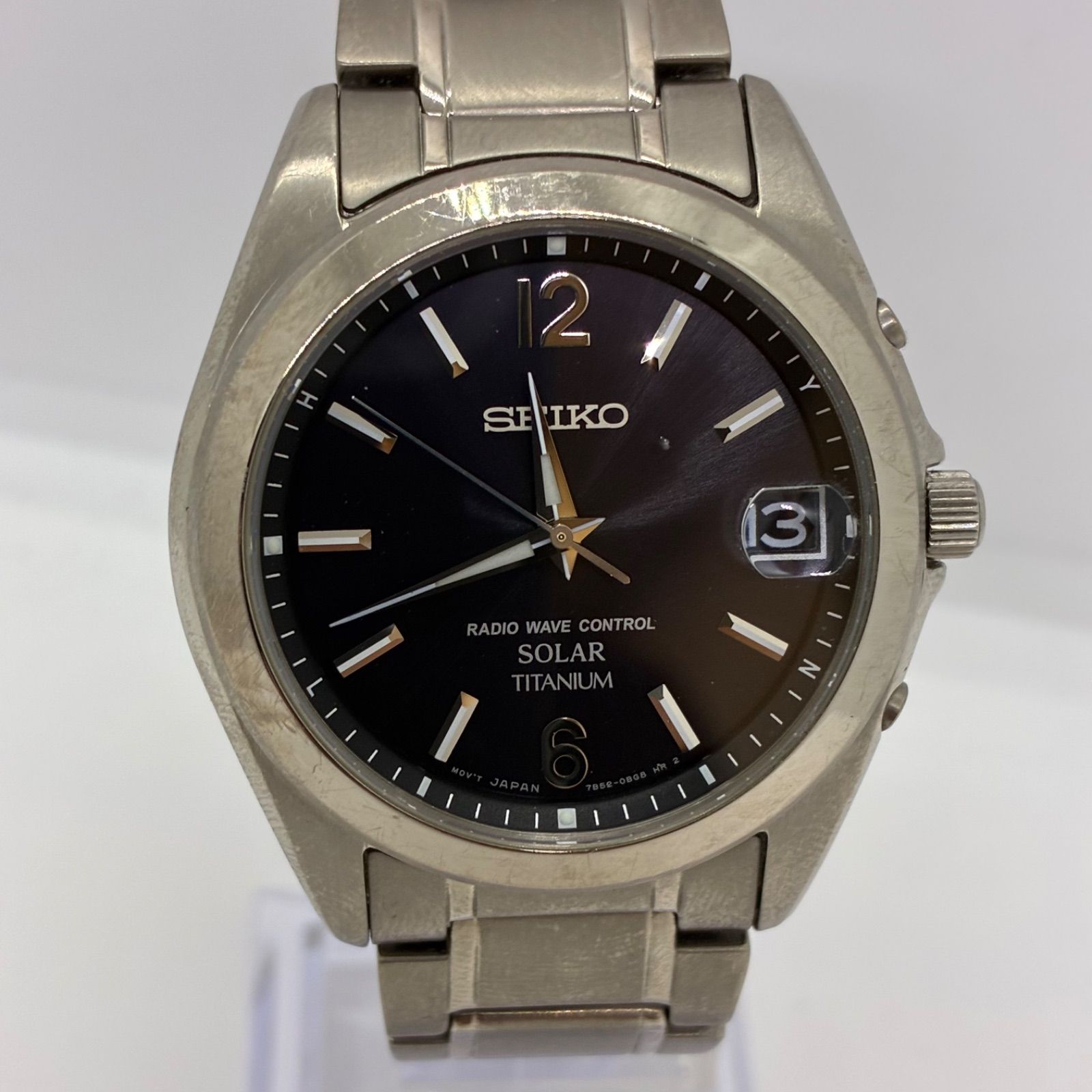 稼動品】SEIKOセイコー 電波ソーラー式腕時計 チタン7B52-0AM0 - メルカリ