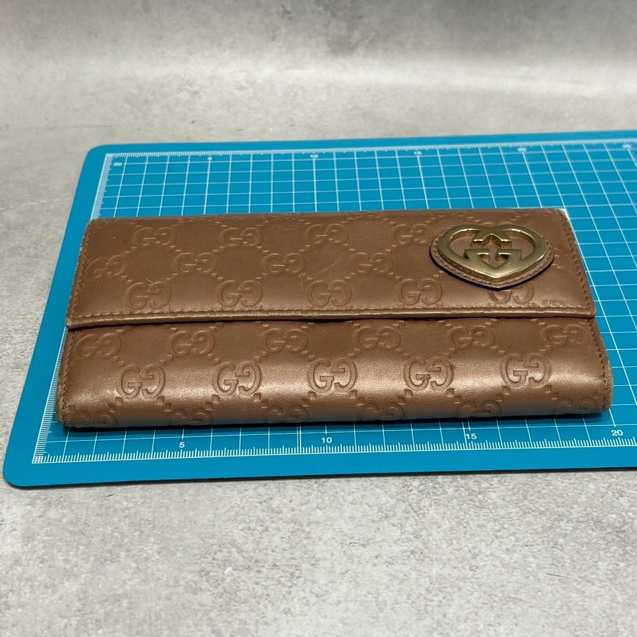 GUCCI グッチ シマ GG ハート インターロッキングG 長財布 二つ折り