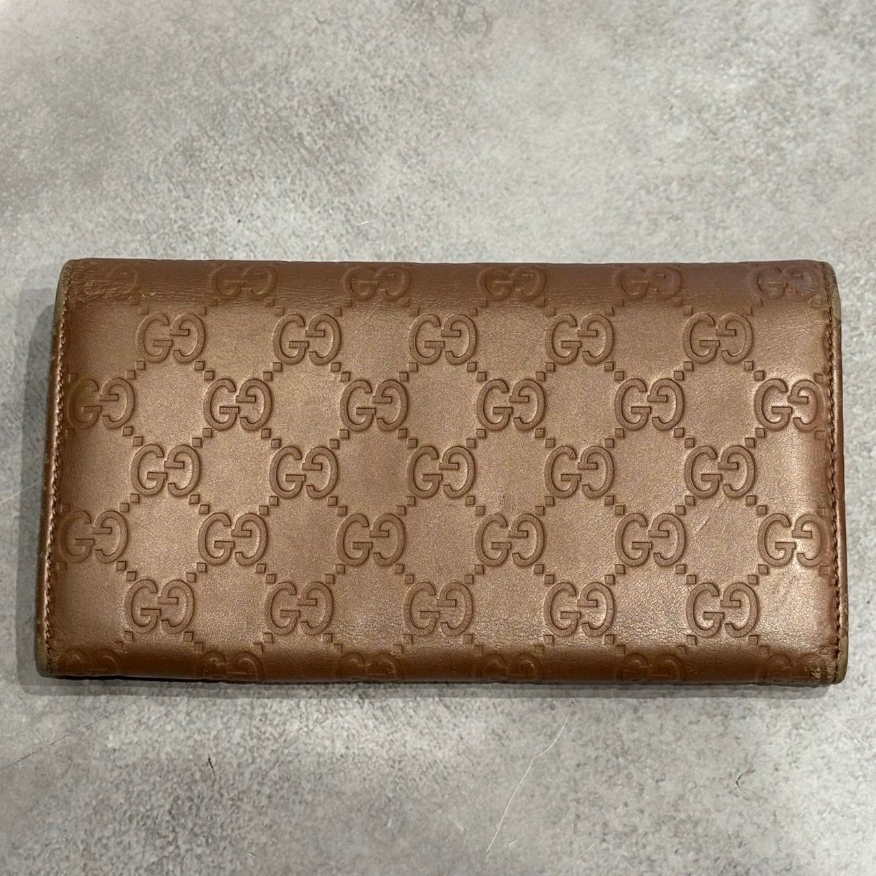 美品✨ GUCCI グッチ 長財布 シマ ハート GG レザー ブラウン GUCCI グッチ シマ GG ハート インターロッキングG 長財布 二つ折り