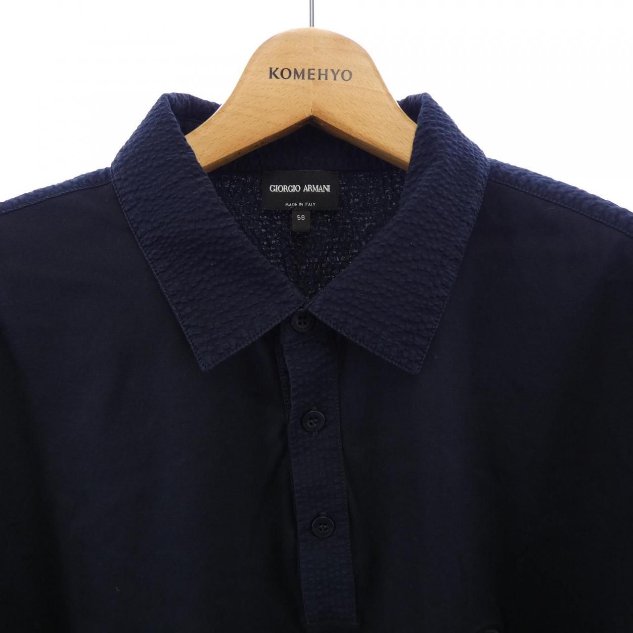 【未使用】 ジョルジオアルマーニ タグ付き ポロシャツ GIORGIO ARMANI（ジョルジオアルマーニ）ポロシャツ 紺 サイズ:48(L位