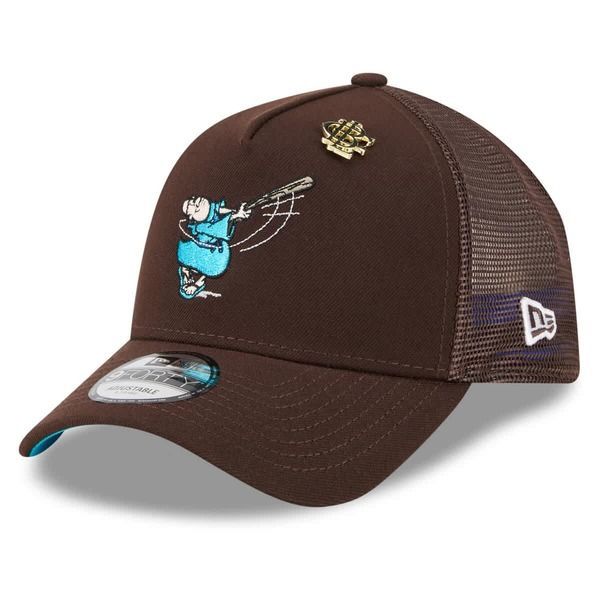 【送料無料】 ニューエラ メンズ 帽子 アクセサリー Mens New Era Brown San Diego Padres 2025 Big League Chew AFrame 9FORTY Adjustable Trucker Hat Brown