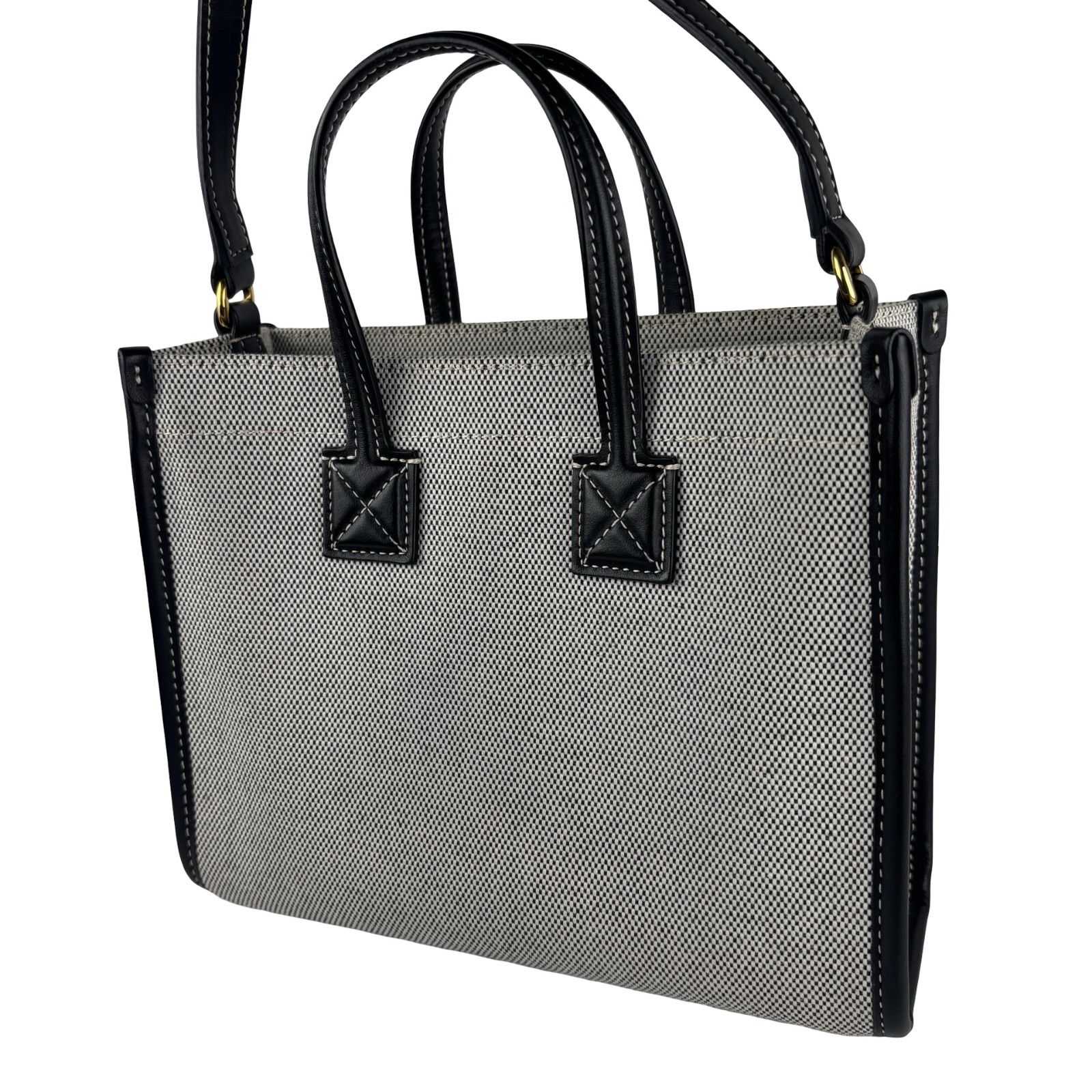 BURBERRY バーバリー フレヤ ミニ レザー キャンバストートバッグ 2Way 