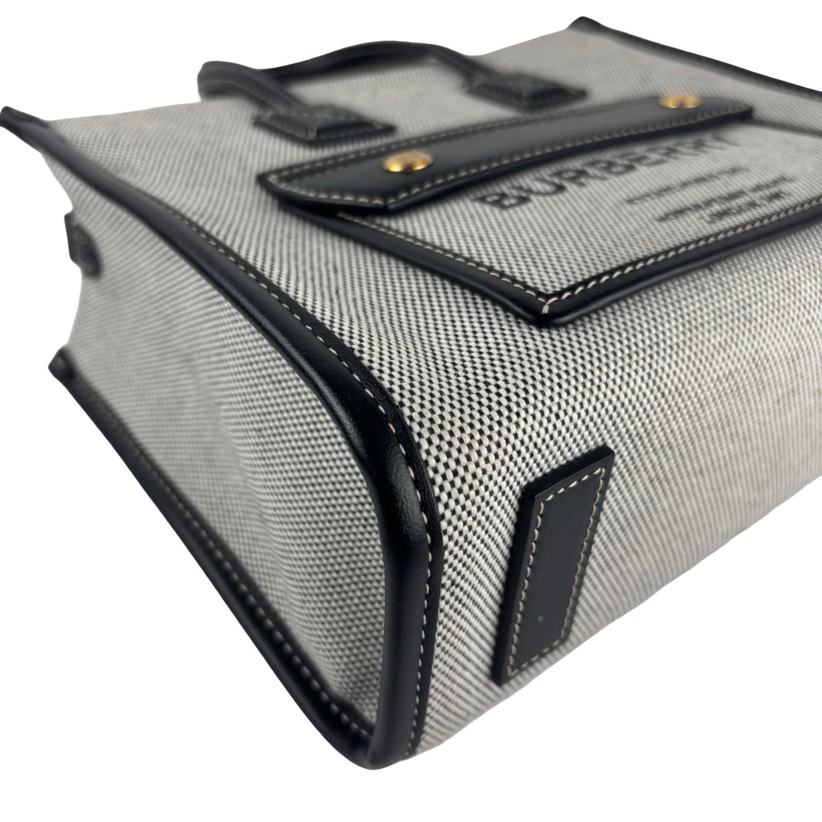 BURBERRY バーバリー フレヤ ミニ レザー キャンバストートバッグ 2Way 