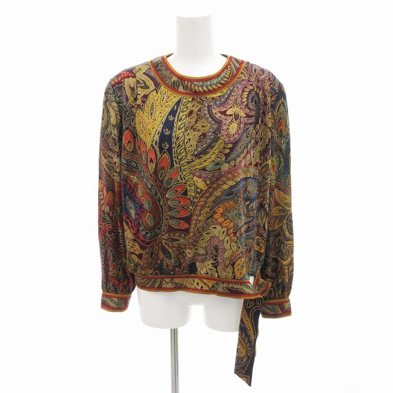 美品 LEONARD レオナール シルク ブラウス 長袖