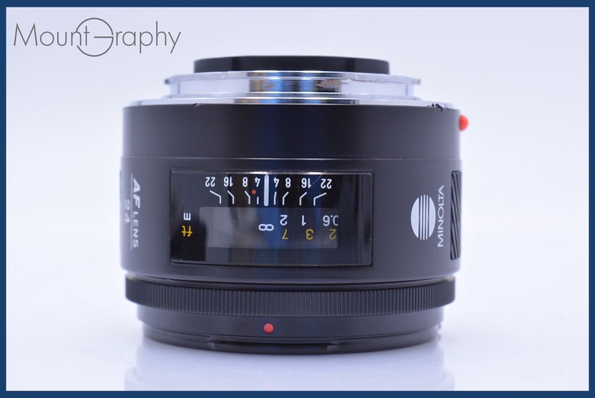 動作保証】 ミノルタ MINOLTA AF 24mm F2.8 前後キャップ&レンズ
