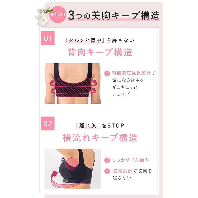 ヴィアージュビューティーアップナイトブラ 3枚セット