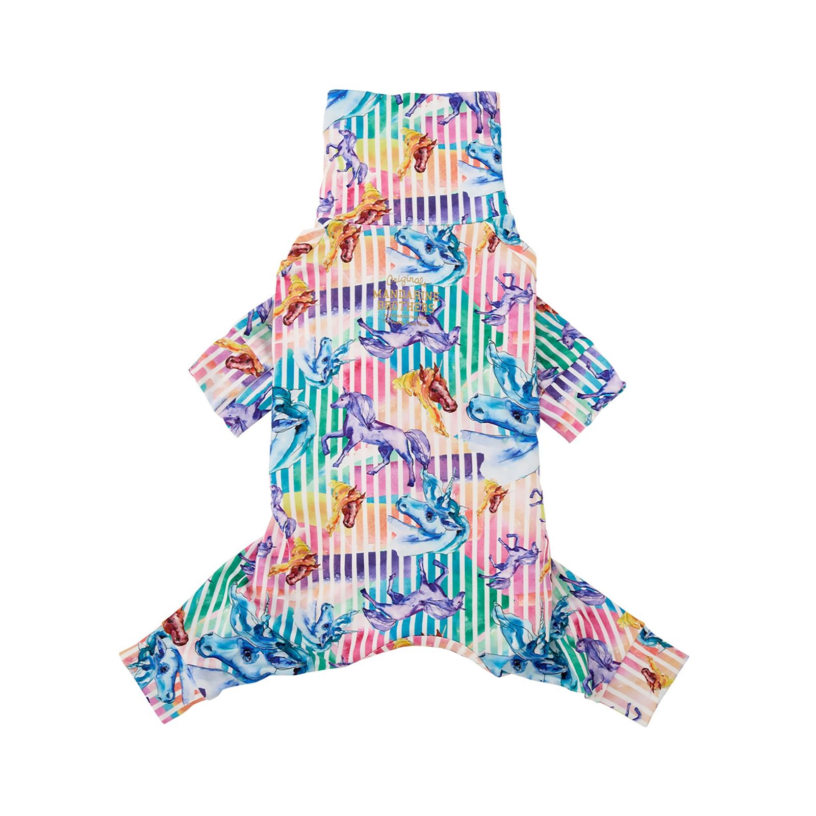 MANDARINE BROTHERS マンダリンブラザーズ SKIN TIGHT SUIT MULTI PRINT スキンタイトスーツ マルチプリント 犬 服 総柄 (UNICORN, XLB) [UNICORN] [XLB]
