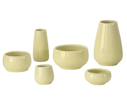 新品 陶器仏具 「もみじ」 6具足セット ミニ仏壇に最適 イエロー