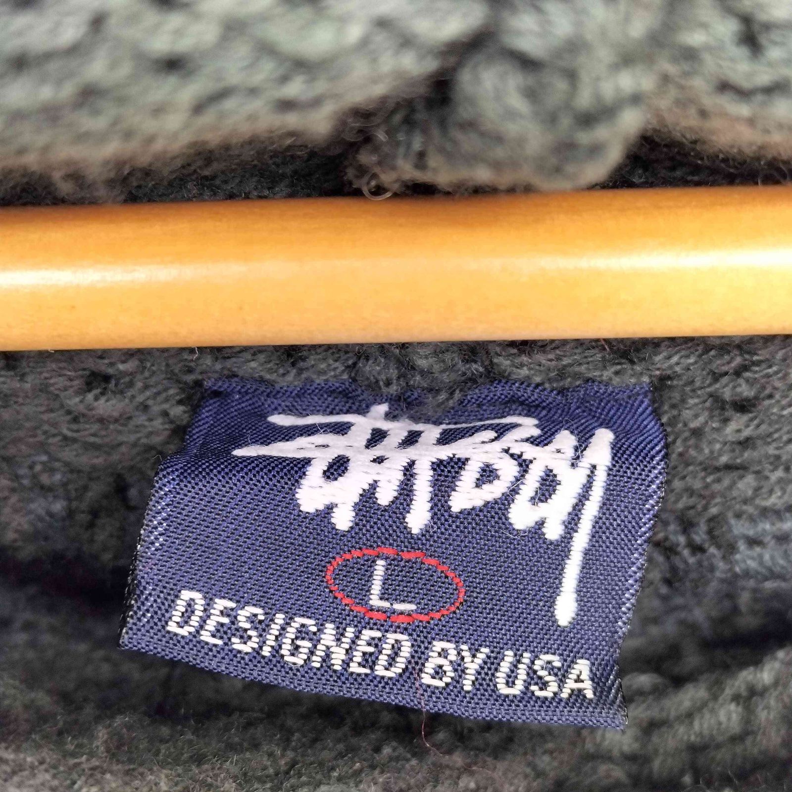 ステューシー Stussy 90s OLD ロゴ刺繍コットンニットパーカー メンズ 