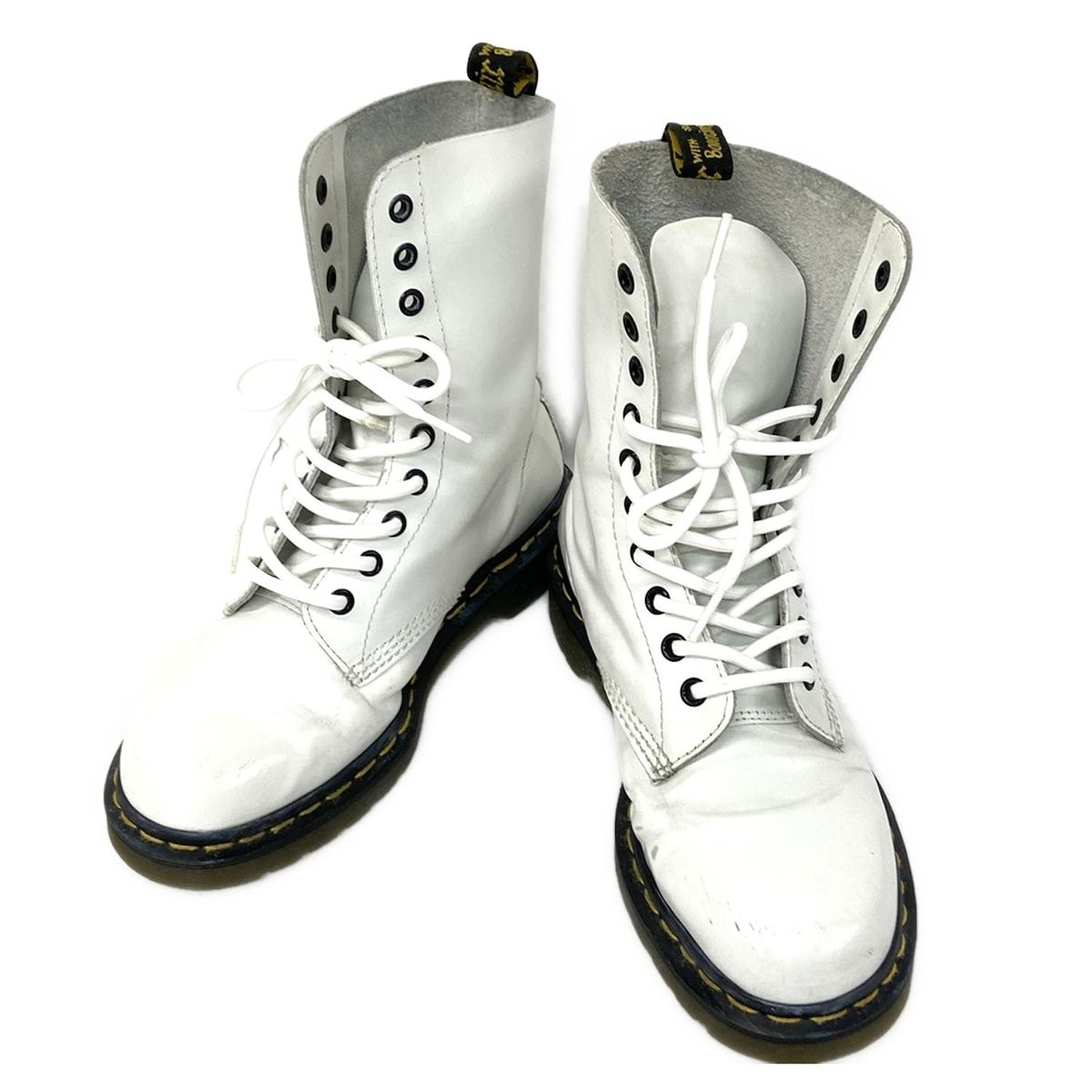Dr.Martens(ドクターマーチン) ロングブーツ 38 レディース - 白