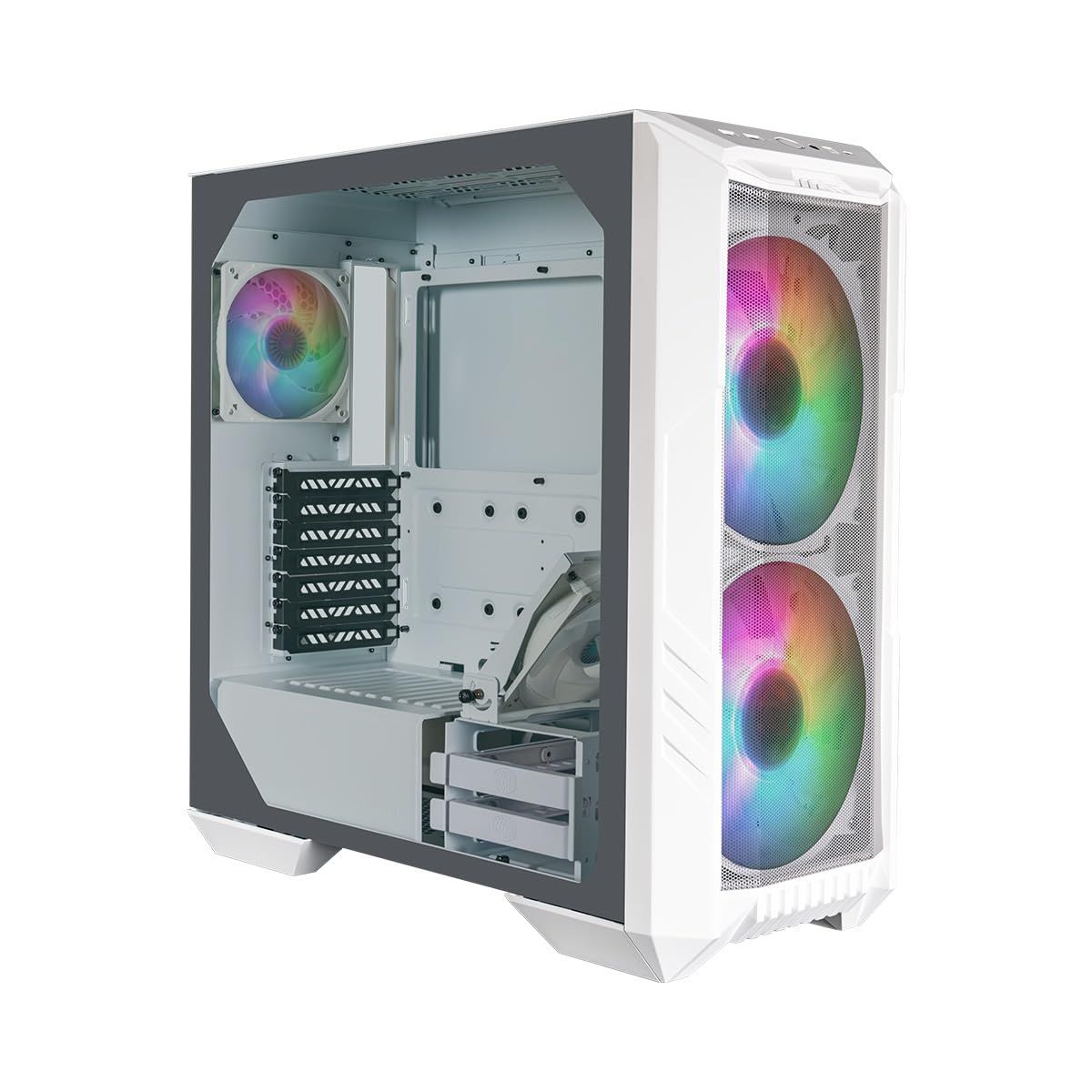 新品 Cooler Master ゲーミング ミドルタワー PCケース HAF 500 White H500-WGNN-S00 CS8355