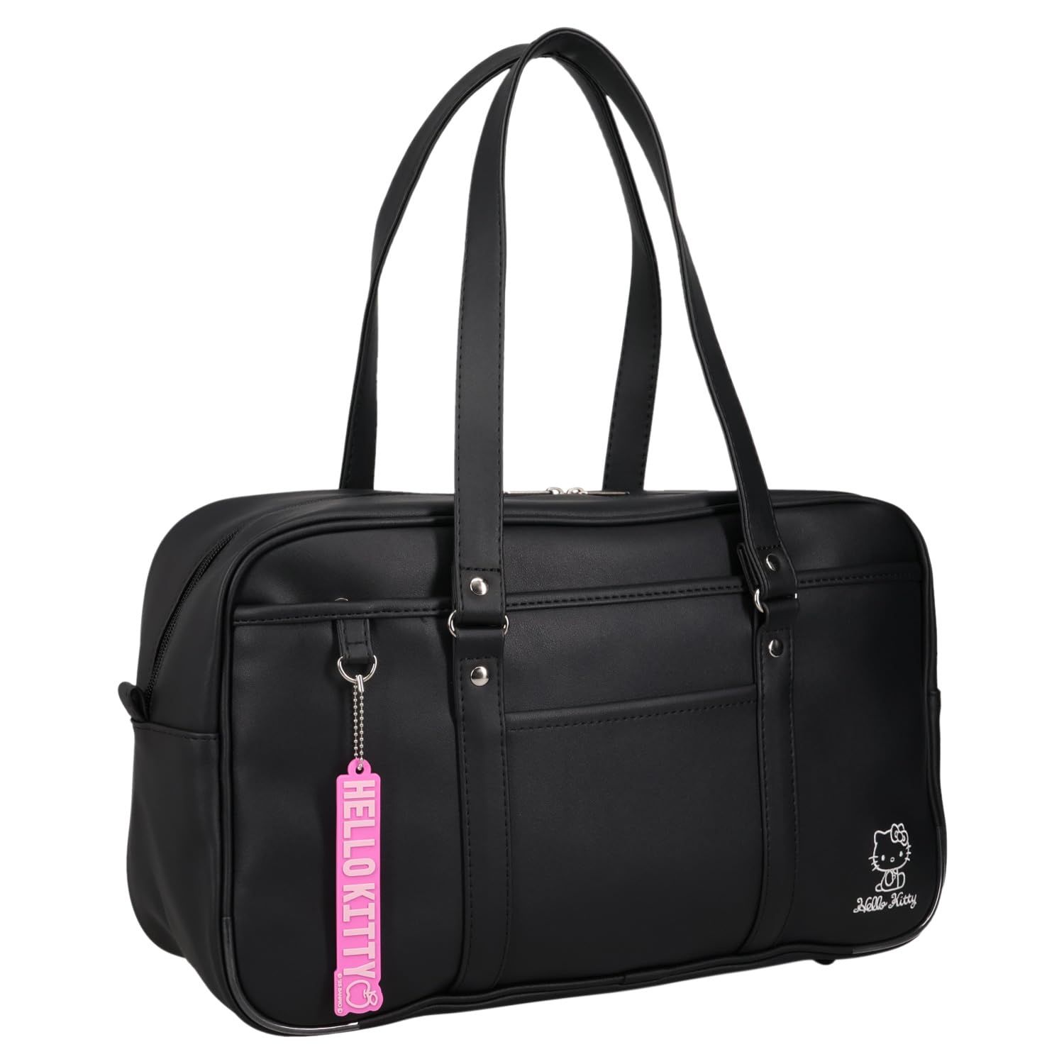 新品 [キティ] スクールバッグ (収納ポケット・合成皮革) School bag BK_ブラック FR