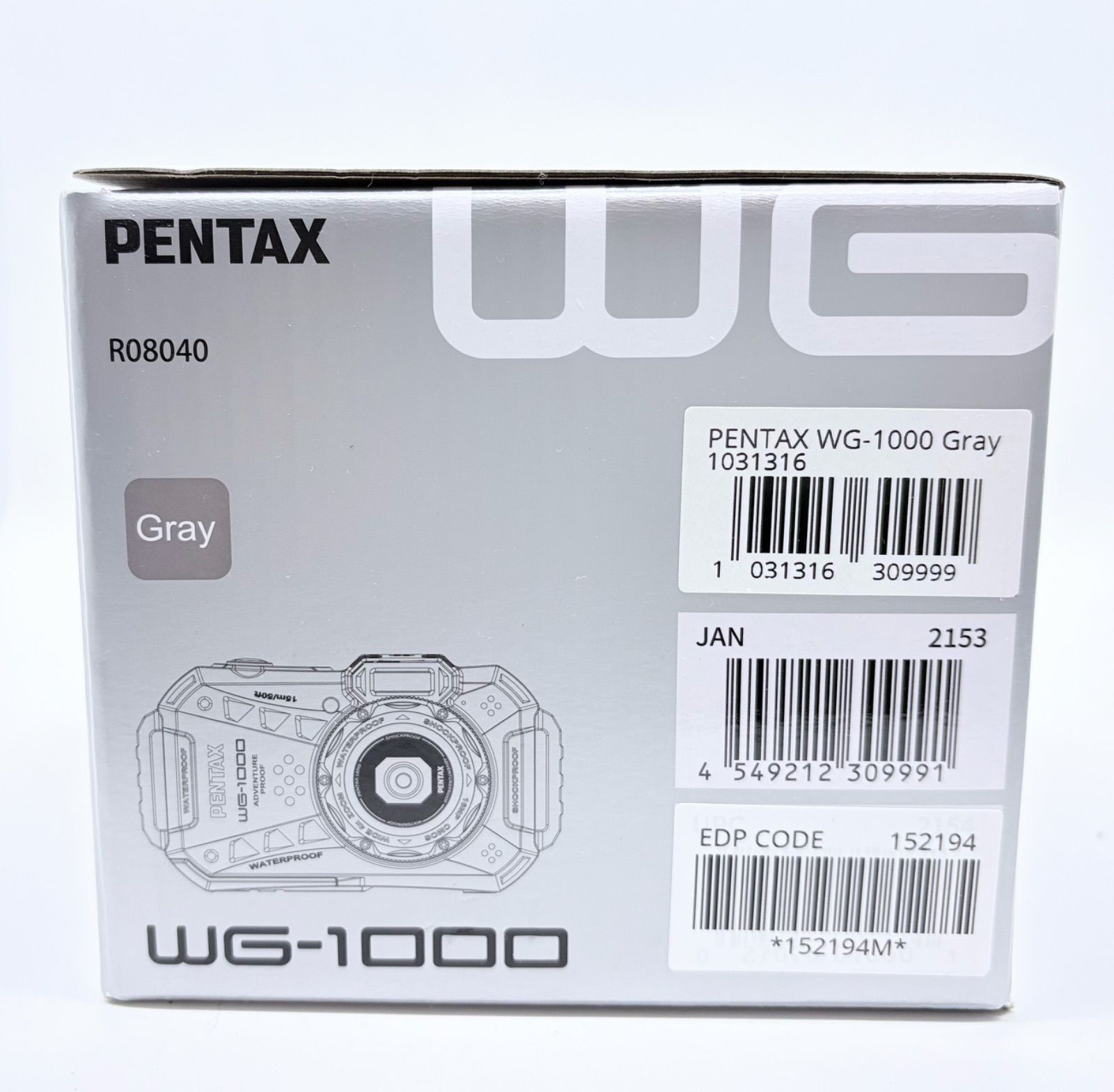 未使用】PENTAX WG-1000 Gray グレー WG 防水デジタルカメラ 防塵 耐 