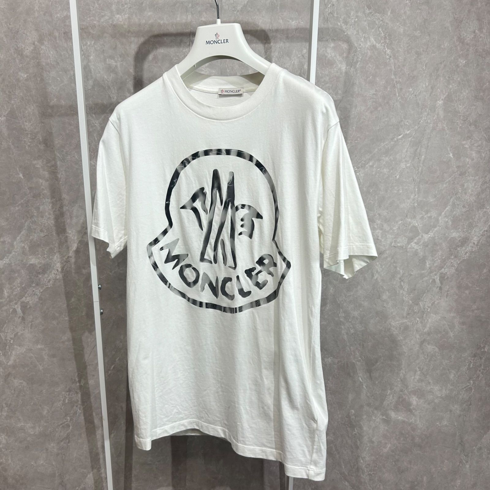 美品】MONCLERモンクレール半袖Tシャツ白シルバーXXs - メルカリ