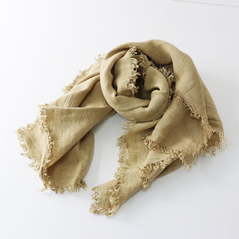 美品 ASAUCE MELER アソースメレ オンワード 23区 ベルギーリネン 大判