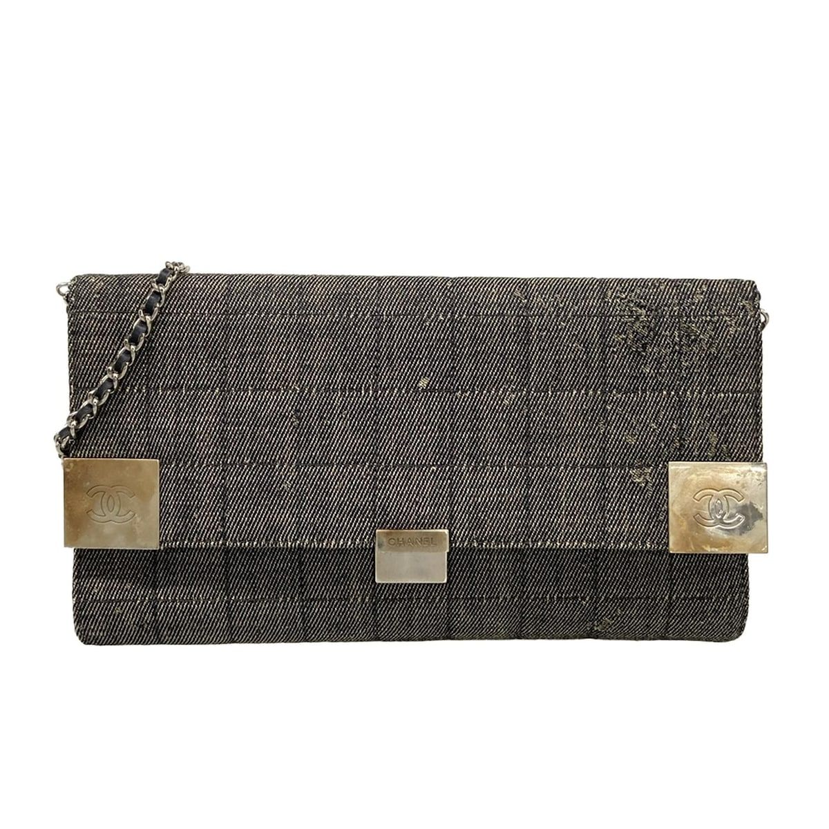 CHANEL(シャネル) ショルダーバッグ チョコバー ダークネイビー CHANEL 