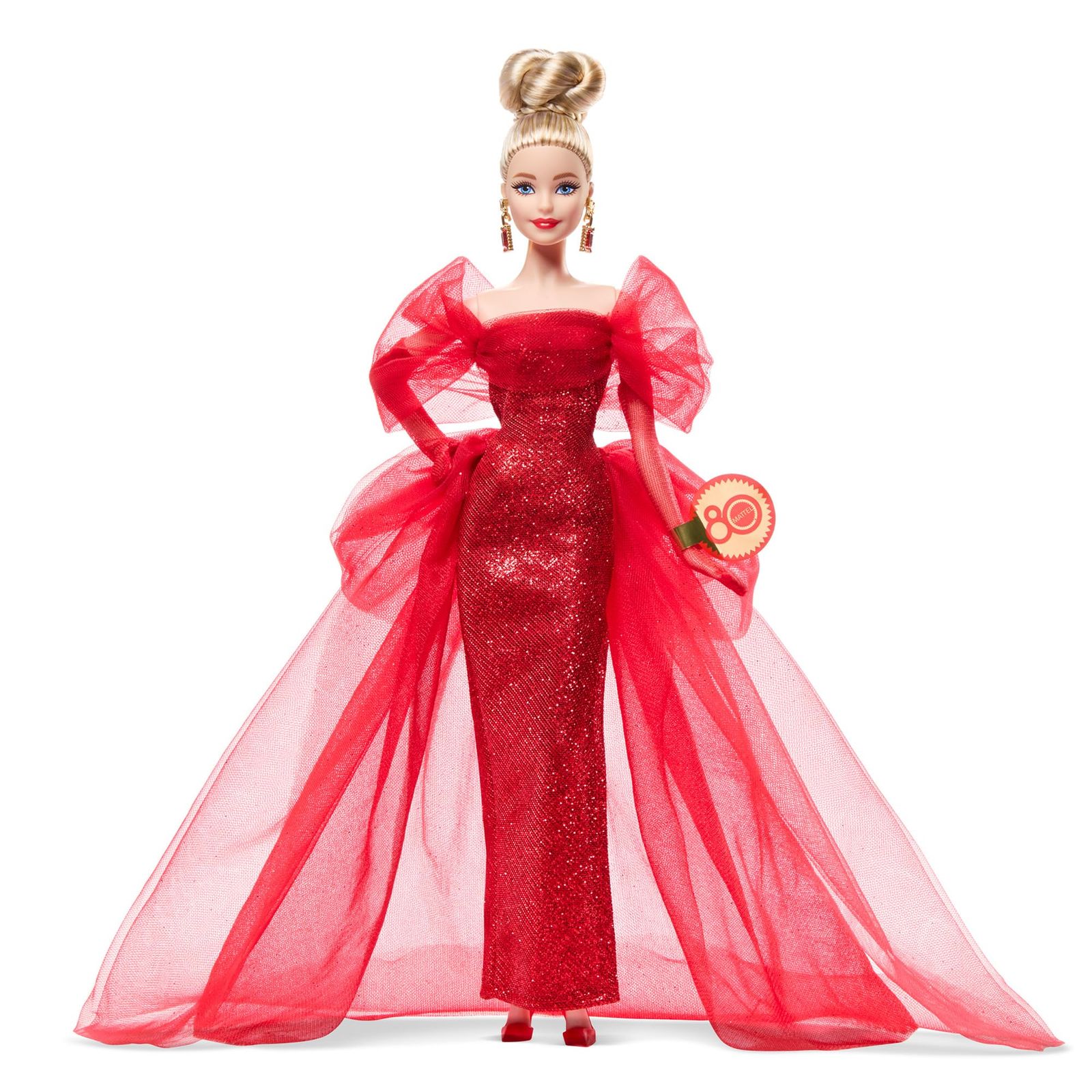 新品 バービー(Barbie) マテル80周年記念アニバーサリードール ブロンド シグネチャー BLACK きせかえ人形・ハウス ままごと・ごっこ遊び バービー人形 6歳から レッド JBJ17