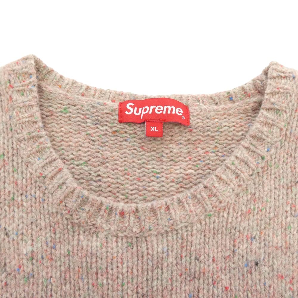 Supreme シュプリーム 22AW Small Box Speckle Sweater スモール ボックス スペックル クルーネック セーター ニット ピンク系 マルチカラー系 XL【中古】 Supreme シュプリーム 22AW Small Box Speckle Sweater スモール