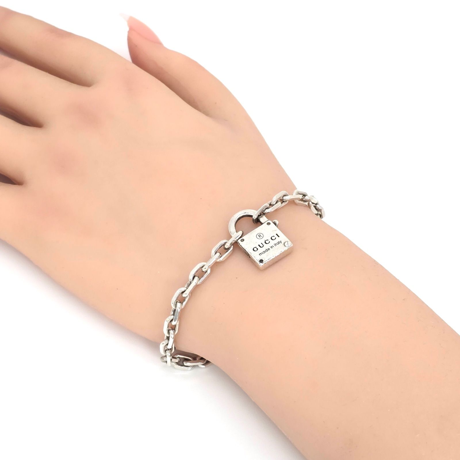 GUCCI グッチ 796341 トレードマーク パドロック付 チェーン 