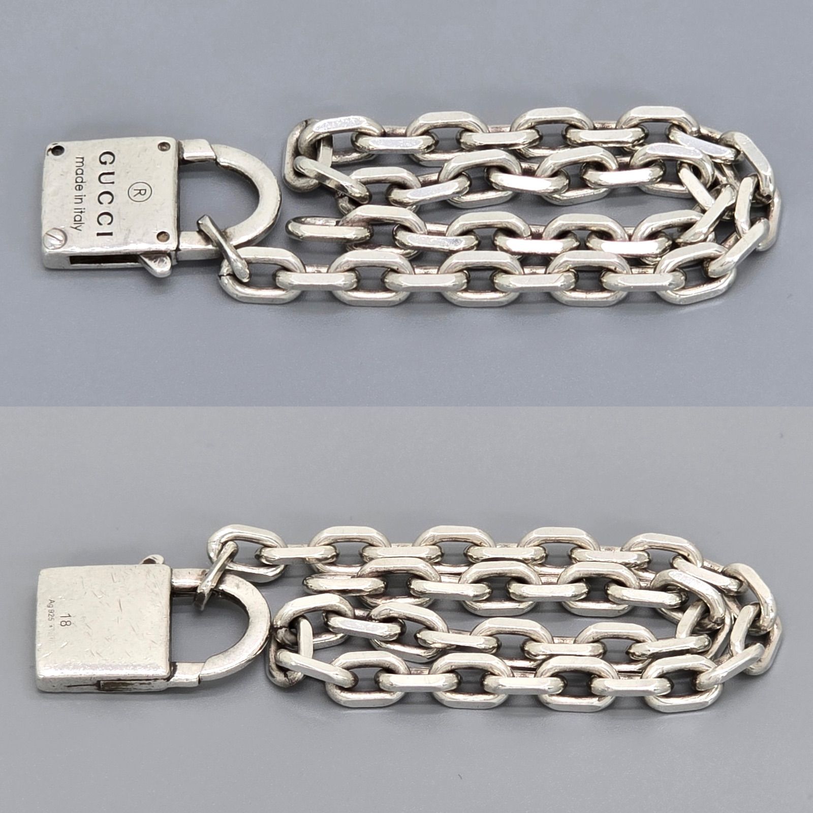 GUCCI グッチ 796341 トレードマーク パドロック付 チェーン 