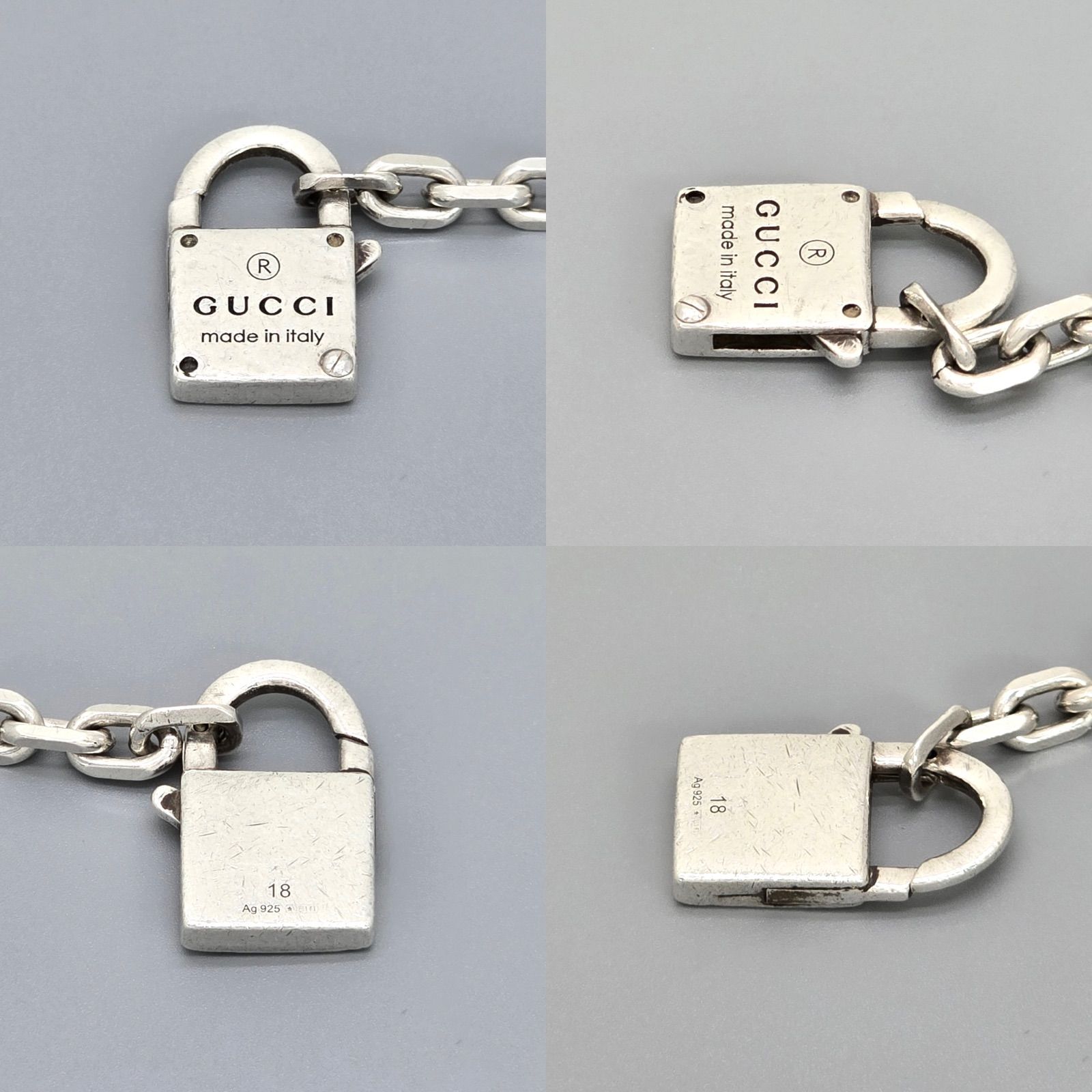 GUCCI グッチ 796341 トレードマーク パドロック付 チェーン 