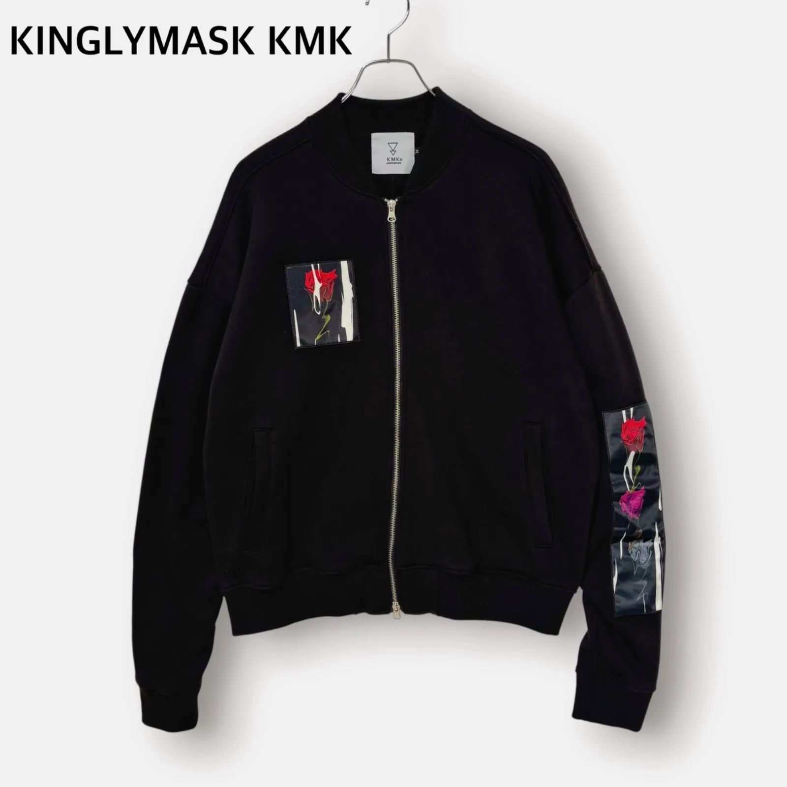KINGLY MASK キングリーマスク KMK 薔薇プリント ジップ ブルゾン 