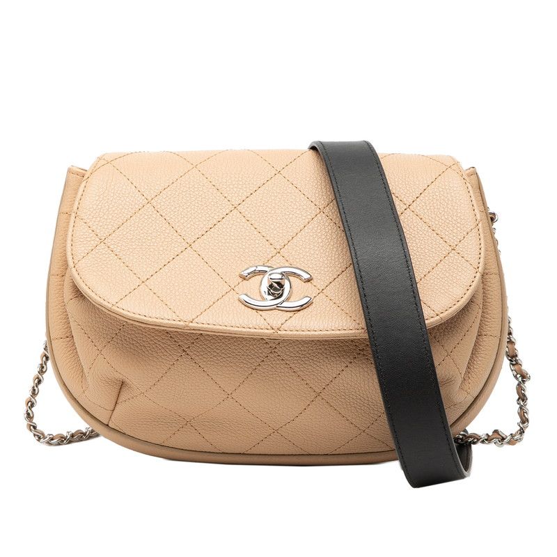 中古】CHANEL シャネル ココマーク マトラッセ チェーン ショルダー 
