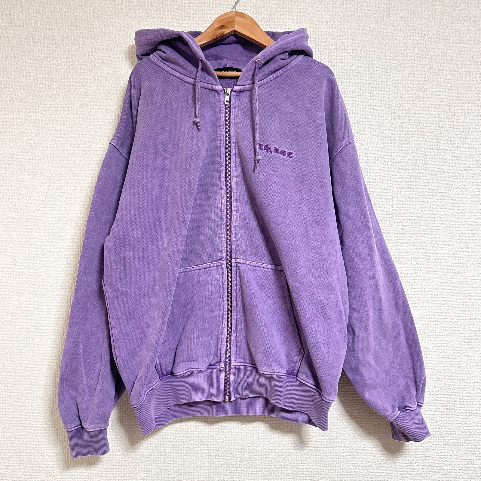 XLARGE パープル パーカー フーディー XLARGE ピグメント エンブレム 