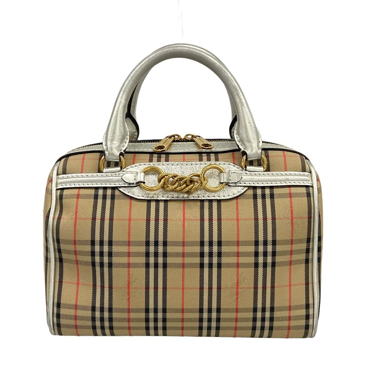 BURBERRY/Burberry(バーバリー) ハンドバッグ ブラウン×シルバー 