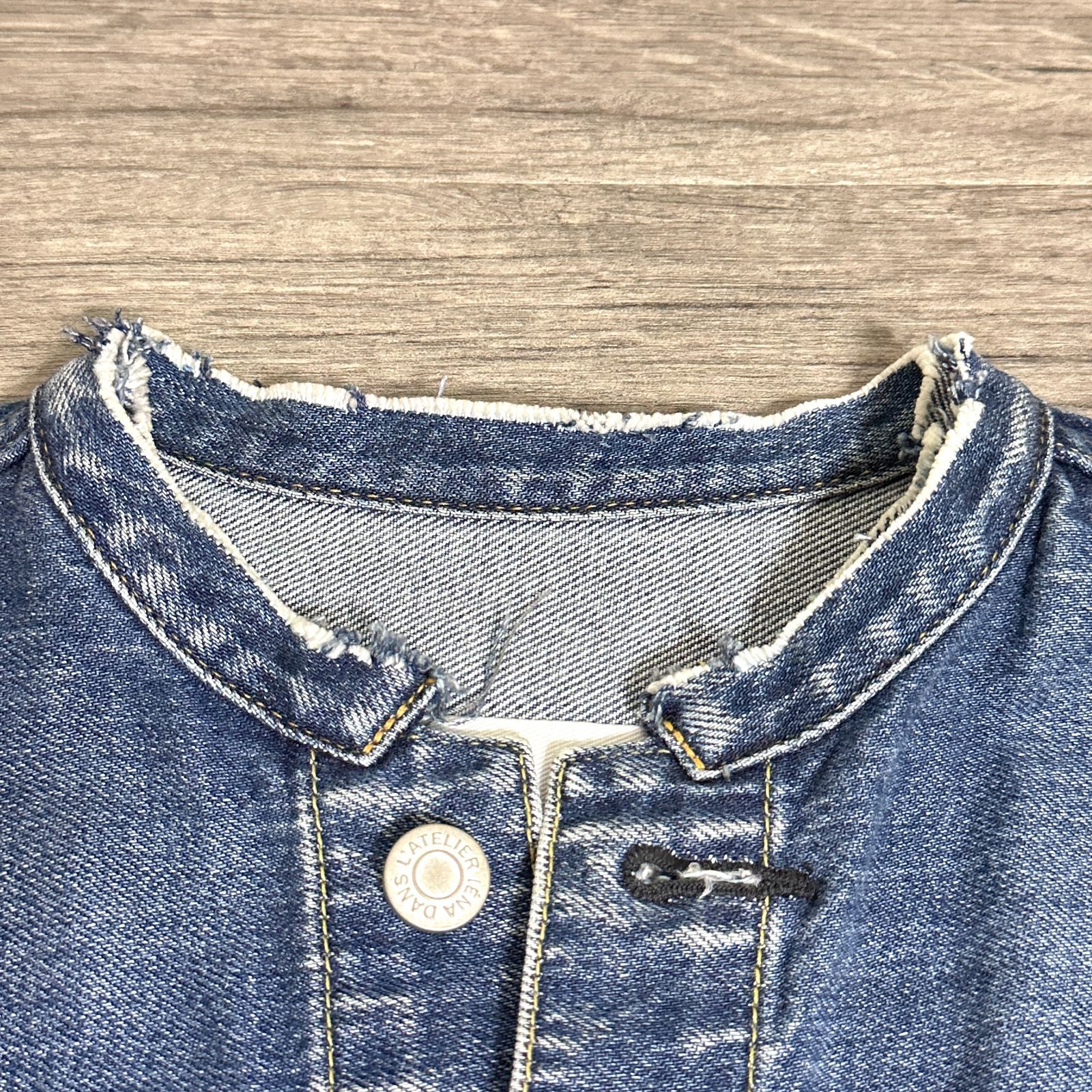 IENA 日本製 21AW リメイクエコデニムミドルルーズブルゾン リメイク
