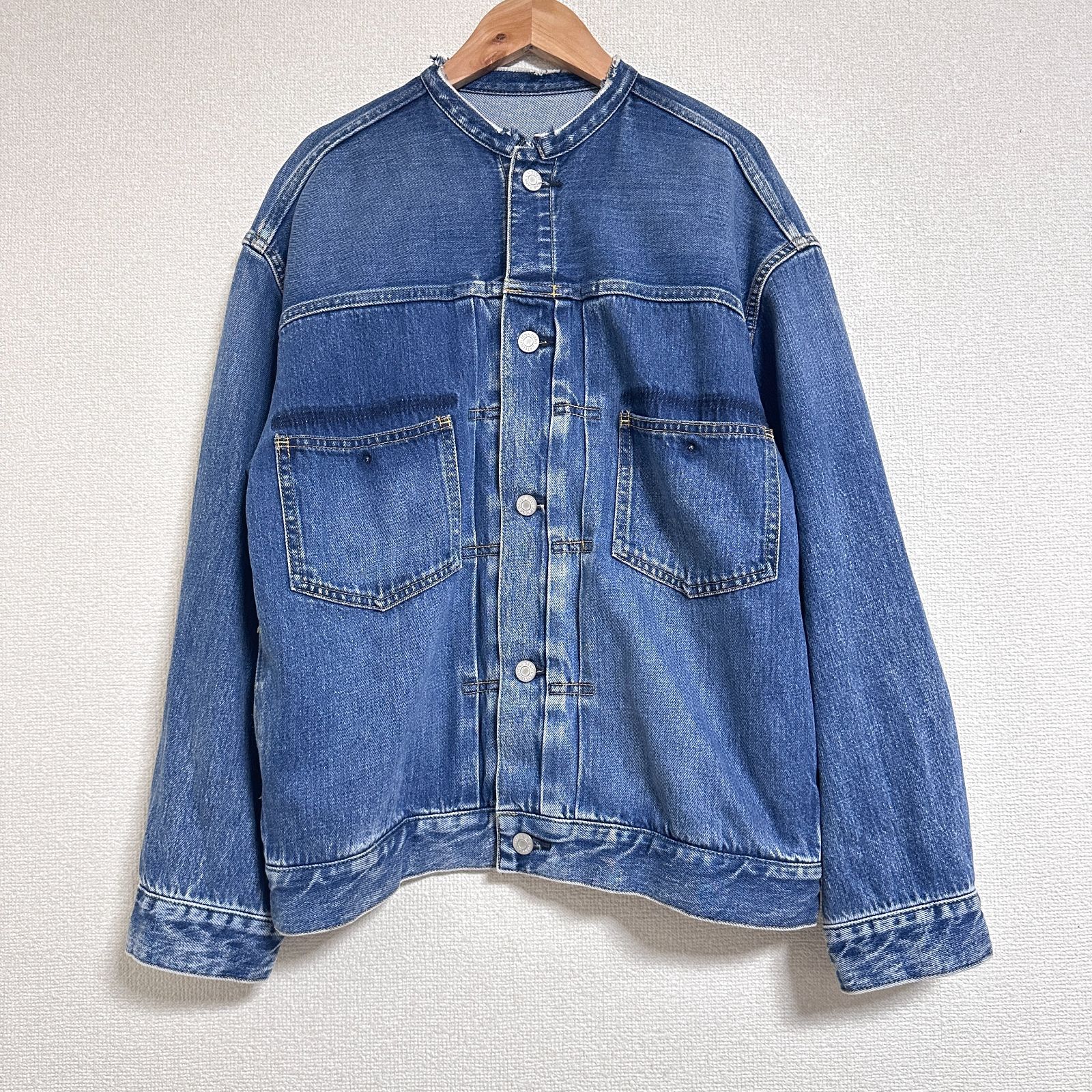 美品 ★IENA★ リメイクルーズデニムブルゾン　38 IENA 日本製 21AW リメイクエコデニムミドルルーズブルゾン リメイク