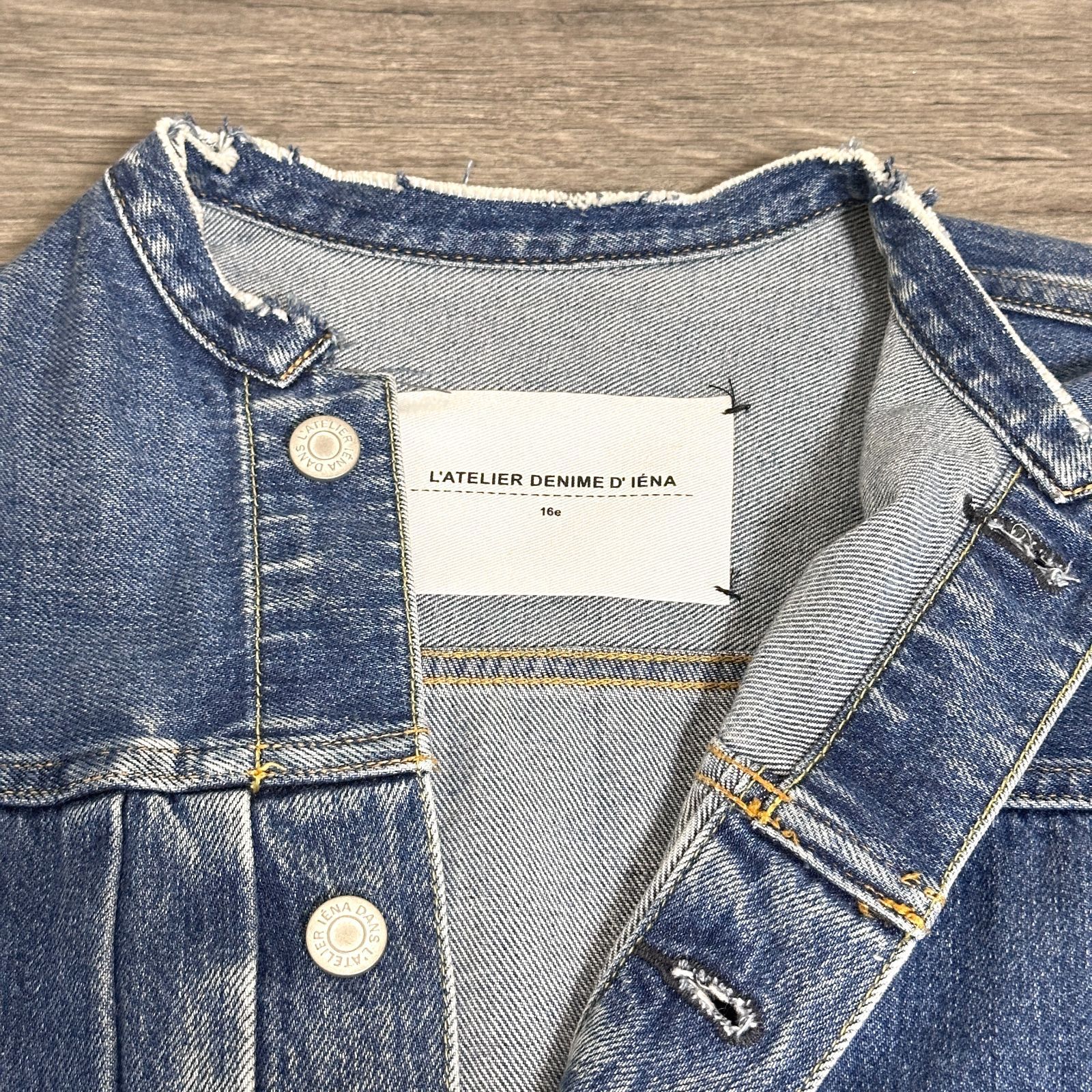 IENA 日本製 21AW リメイクエコデニムミドルルーズブルゾン リメイク