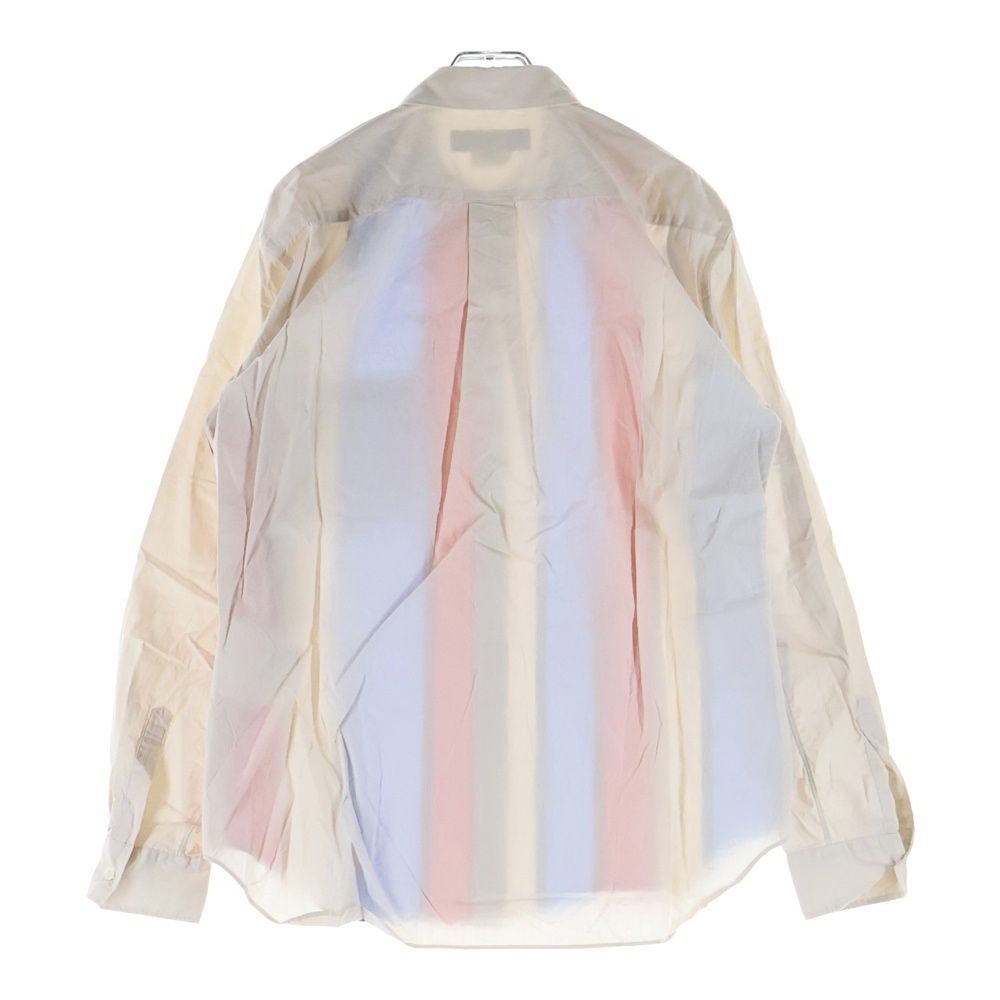 COMME des GARCONS HOMME DEUX コムデギャルソン オムドゥ 22AW AD2022 フロントストライプ切替 長袖ボタンシャツ ベージュ/オレンジ/ブルー DJ-B047 COMME des GARCONS HOMME DEUX (コムデギャルソン オムドゥ) 22AW