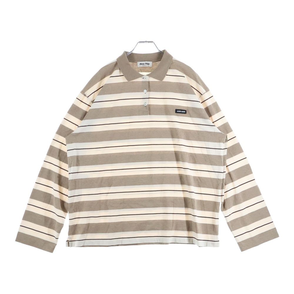 miumiu (ミュウミュウ) 25SS ロゴパッチ オーバーサイズ コットン 