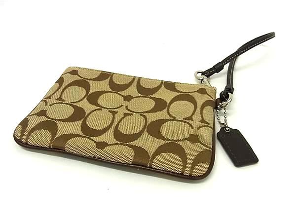COACH コーチ シグネチャー キャンバス×レザー アクセサリーポーチ