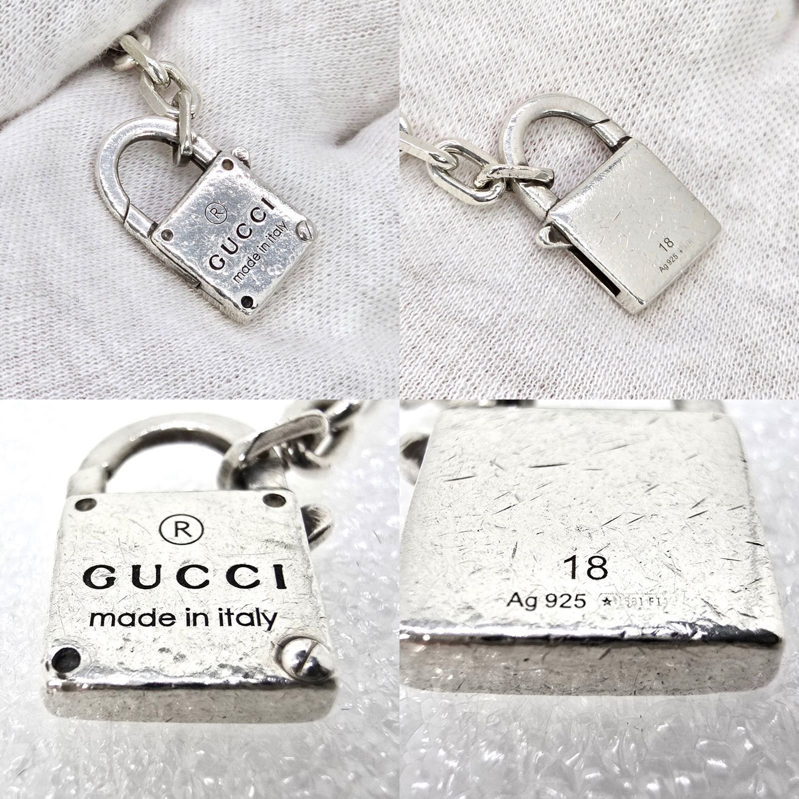 GUCCI グッチ 796341 トレードマーク パドロック付 チェーン