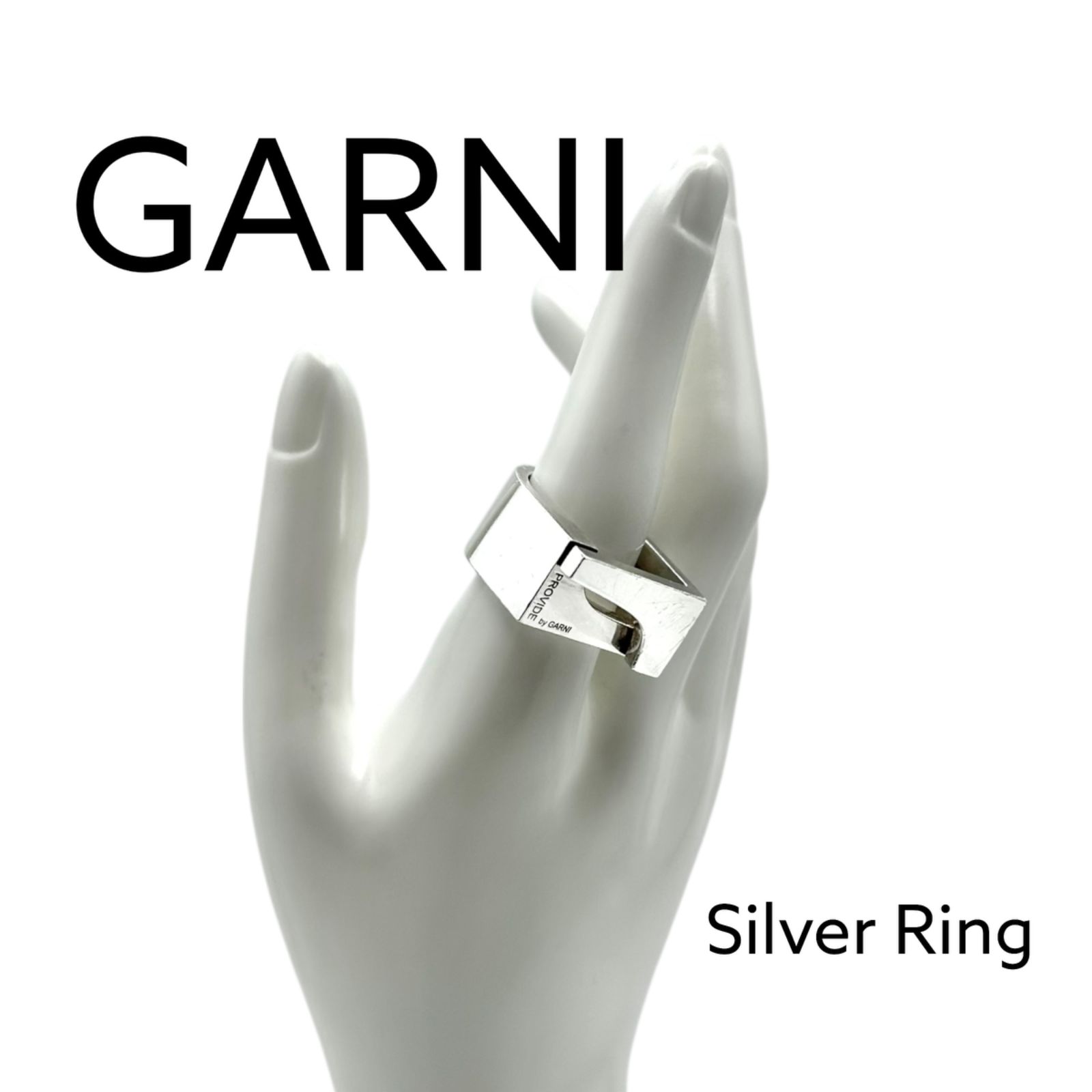 建築的フォルム】GARNI ガルニ SILVER 925 刻印 Design Ring シルバー 