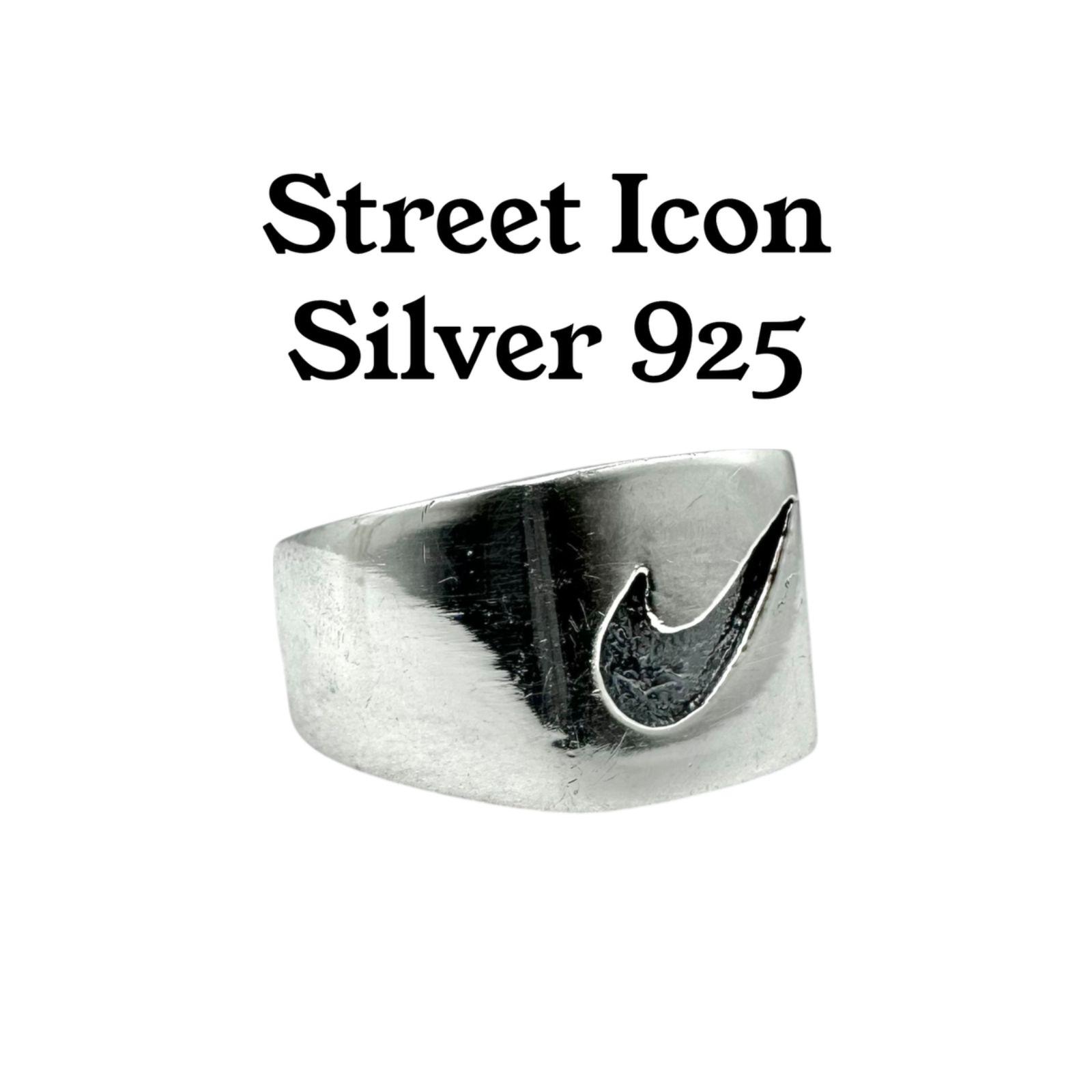 ストリートアイコン】シンプル Silver 925 刻印 Vintage Design Ring 