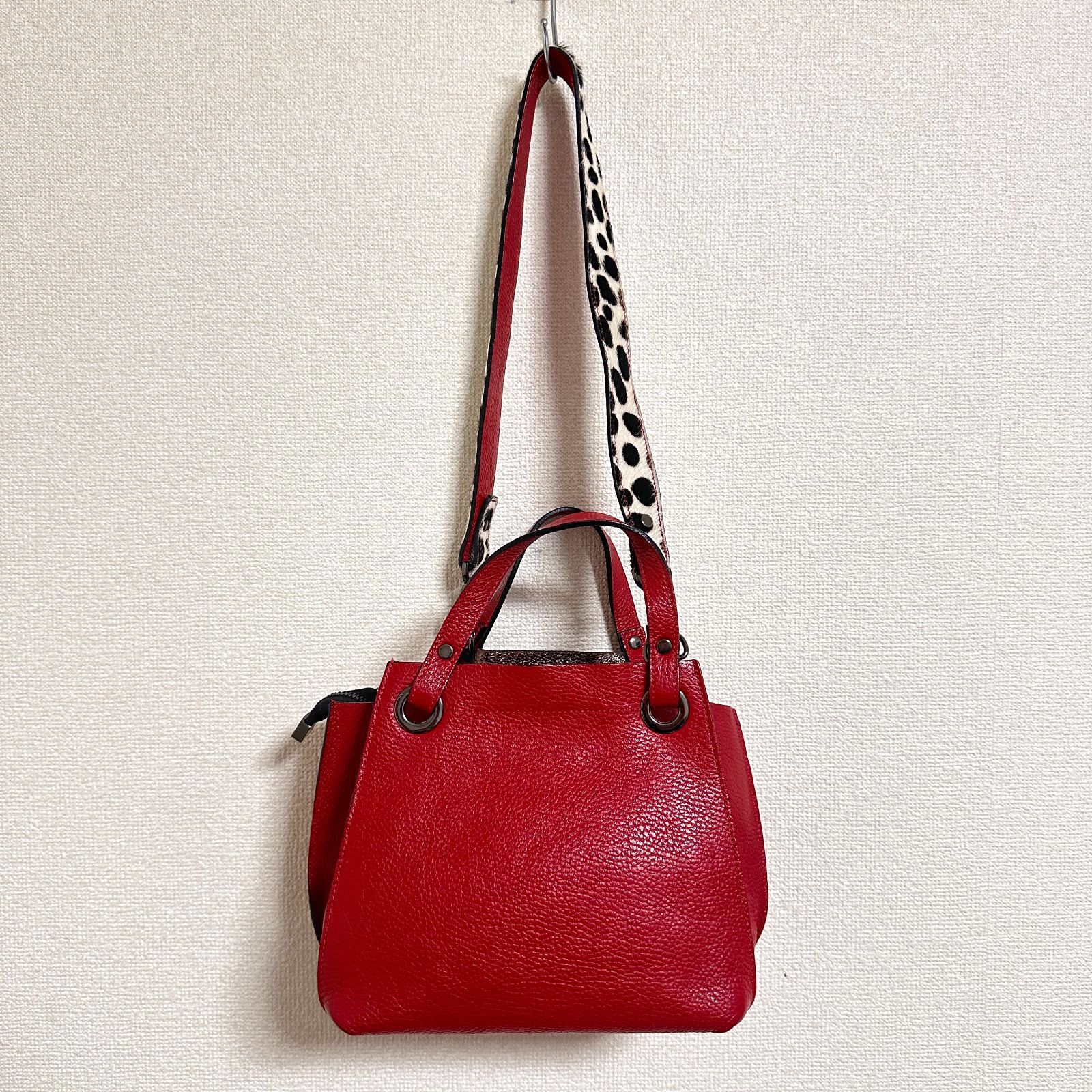 美品 RIPANI リパーニ イタリア製 アイローネ 2way ダルメシアン柄 