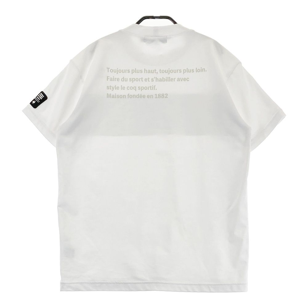 サイズ：M LE COQ GOLF ルコックゴルフ ハイネック半袖Tシャツ ホワイト系 [240101603252] ゴルフウェア メンズ ストスト
