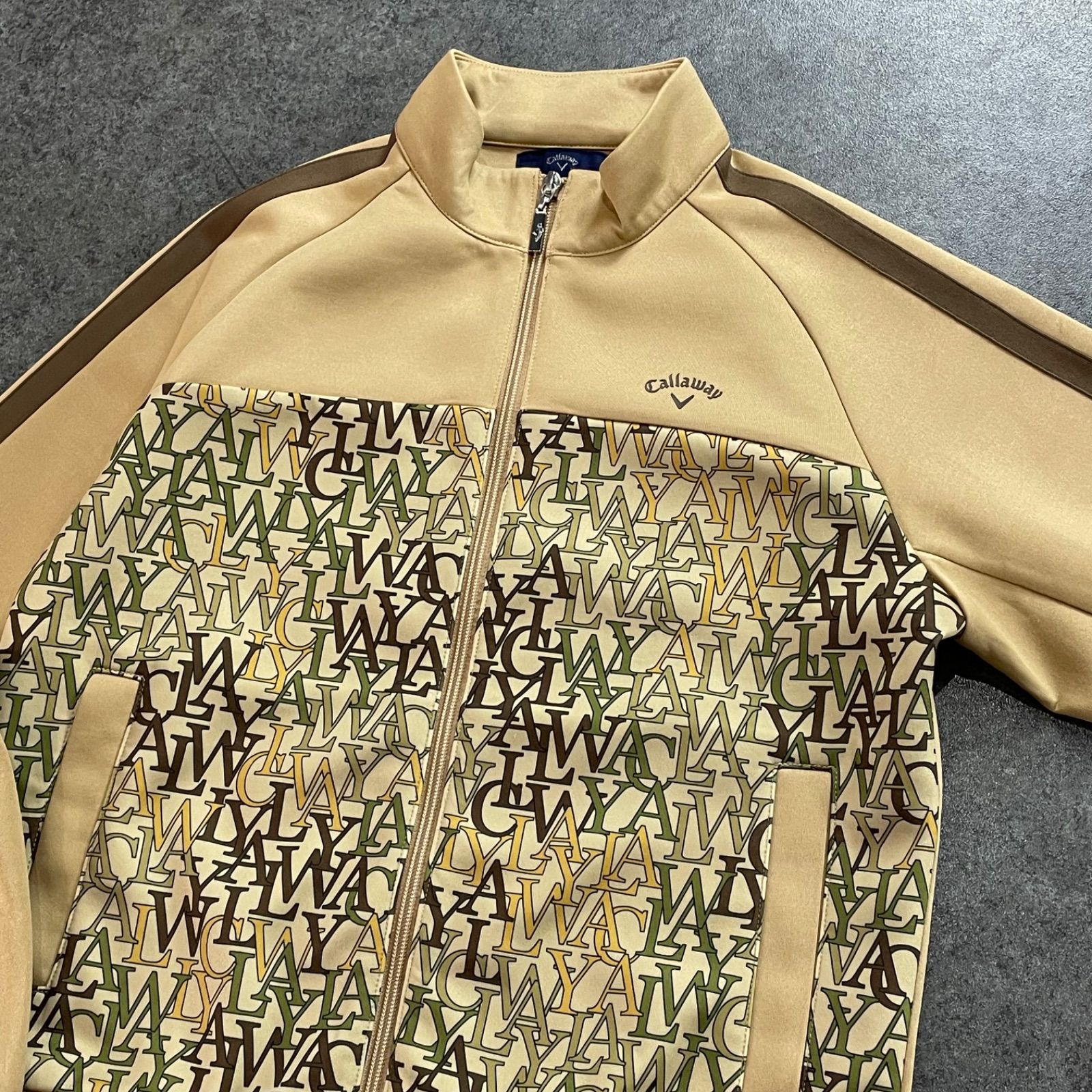 【美品】キャロウェイ　ゴルフ　ジャケット　ジャージ　シグネチャー　ロゴ　黒　L 美品 Callaway Golf Track Jacket キャロウェイ ゴルフ トラック