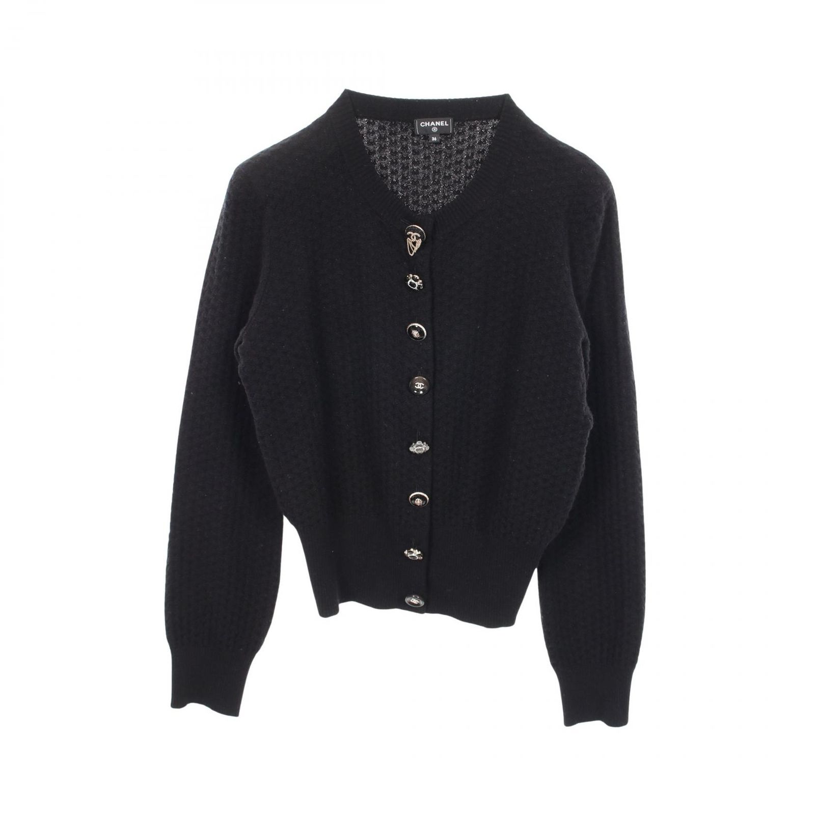 シャネル CHANEL カーディガン ココマーク P77590K11210 カシミヤ