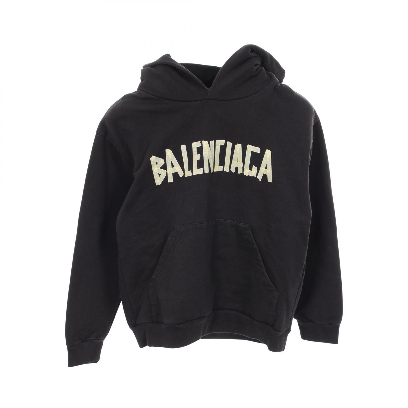 バレンシアガ BALENCIAGA パーカー ブラック コットン プルオーバー 