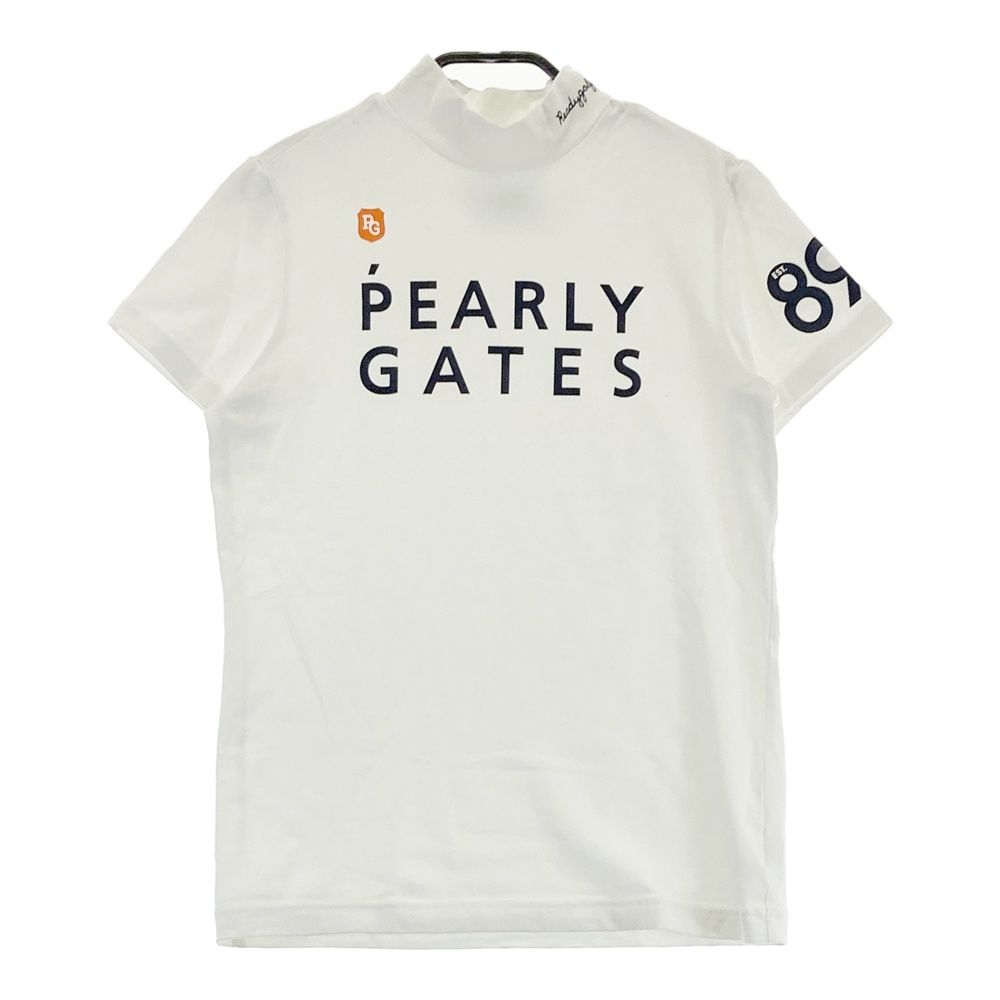 サイズ：1 PEARLY GATES パーリーゲイツ ロゴプリント 半袖ポロシャツ
