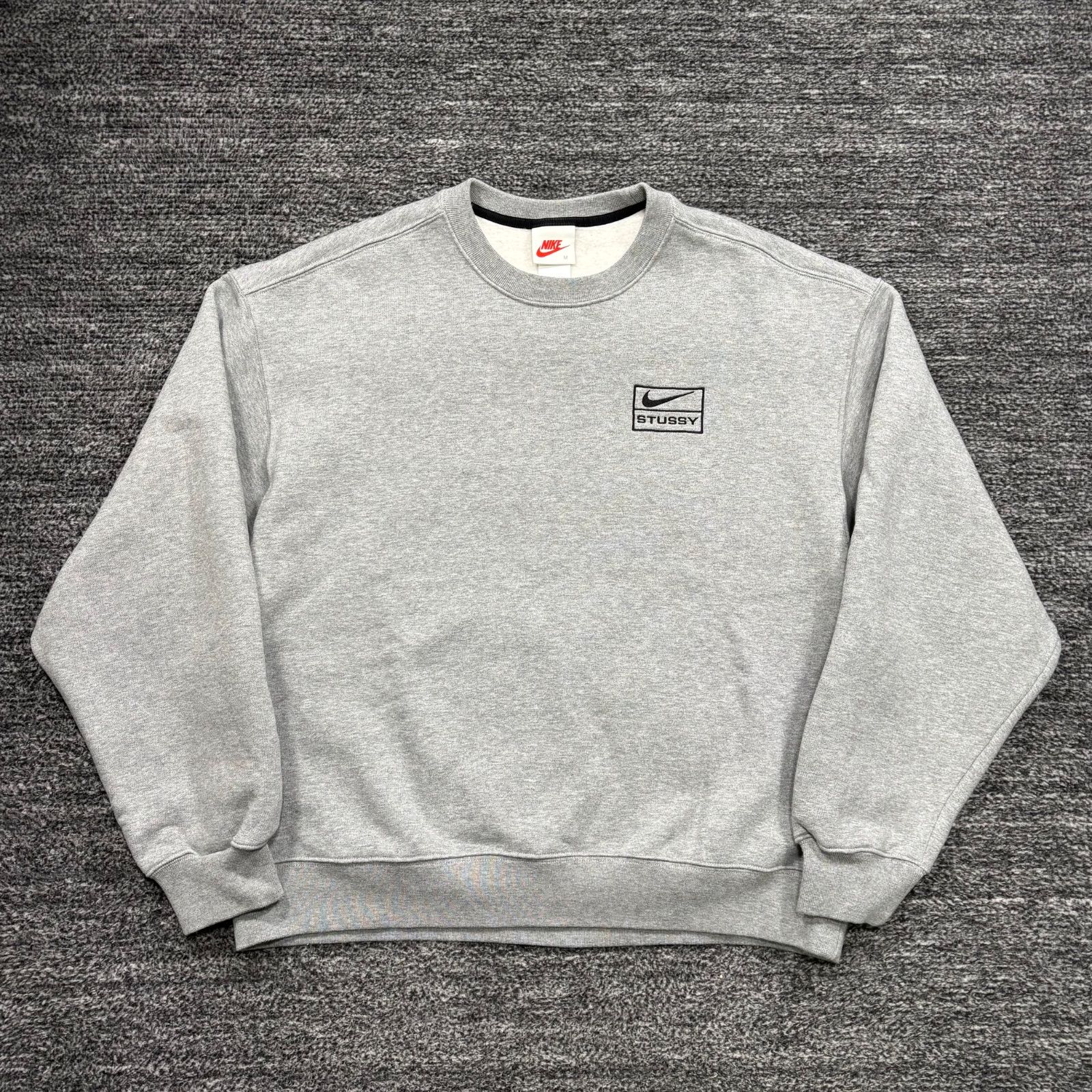 NIKE Stussy ブラック クルーネックスウェット 美品 NIKE STUSSY 